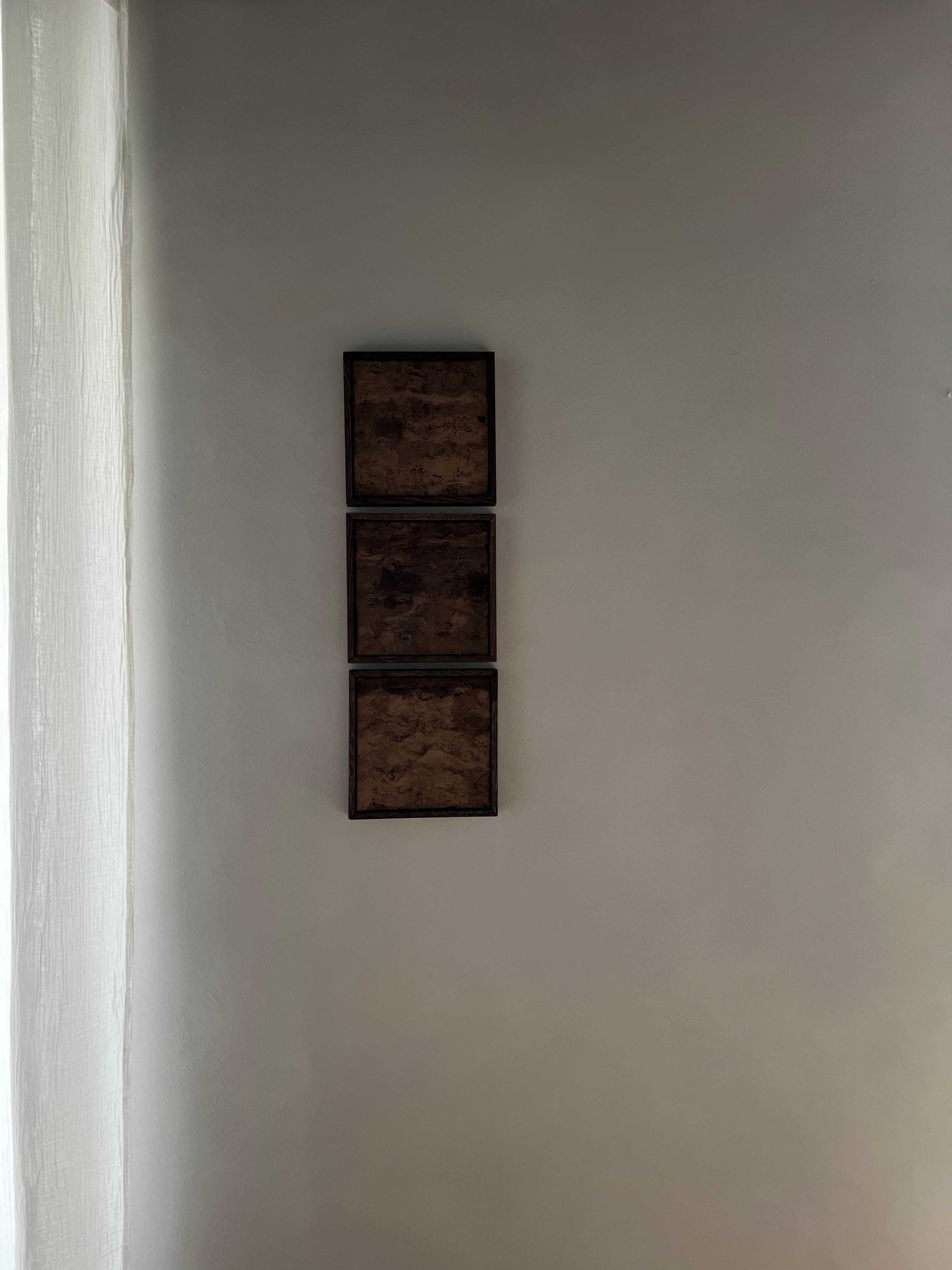 Triptyque en papier d'écorce